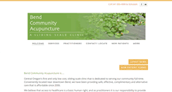 Desktop Screenshot of bendcommunityacupuncture.org